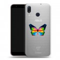 Полупрозрачный дизайнерский силиконовый чехол для ASUS ZenFone Max M1 ZB555KL прозрачные Бабочки 