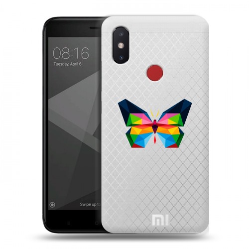 Полупрозрачный дизайнерский пластиковый чехол для Xiaomi Mi8 SE прозрачные Бабочки 