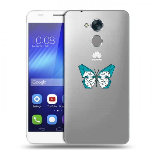 Полупрозрачный дизайнерский пластиковый чехол для Huawei Honor 6C прозрачные Бабочки 