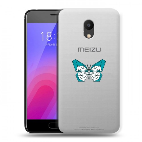 Полупрозрачный дизайнерский пластиковый чехол для Meizu M6 прозрачные Бабочки 