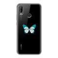 Полупрозрачный дизайнерский пластиковый чехол для Huawei P20 Lite прозрачные Бабочки 