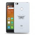 Полупрозрачный дизайнерский пластиковый чехол для Xiaomi Mi4S прозрачные Бабочки 