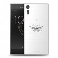 Полупрозрачный дизайнерский пластиковый чехол для Sony Xperia XZs прозрачные Бабочки 