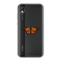 Полупрозрачный дизайнерский пластиковый чехол для Huawei Honor 8s прозрачные Бабочки 