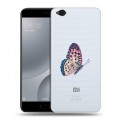 Полупрозрачный дизайнерский пластиковый чехол для Xiaomi Mi5C прозрачные Бабочки 