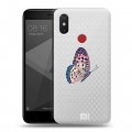 Полупрозрачный дизайнерский пластиковый чехол для Xiaomi Mi8 SE прозрачные Бабочки 