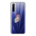 Полупрозрачный дизайнерский силиконовый чехол для Realme 6 прозрачные Бабочки 