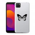 Полупрозрачный дизайнерский силиконовый чехол для Huawei Honor 9S прозрачные Бабочки 