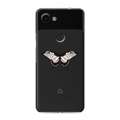 Полупрозрачный дизайнерский пластиковый чехол для Google Pixel 3a прозрачные Бабочки 