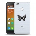 Полупрозрачный дизайнерский пластиковый чехол для Xiaomi Mi4S прозрачные Бабочки 