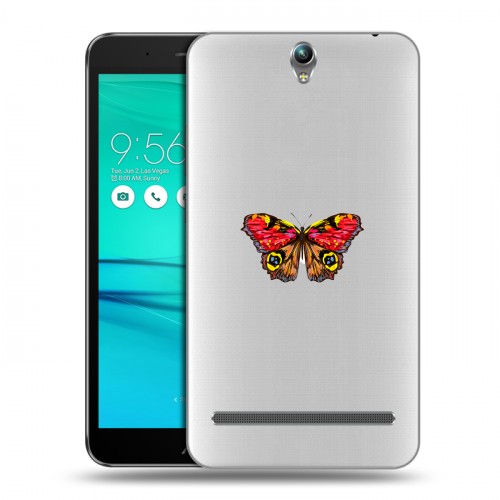 Полупрозрачный дизайнерский пластиковый чехол для ASUS ZenFone Go ZB690KG прозрачные Бабочки 