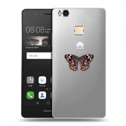 Полупрозрачный дизайнерский пластиковый чехол для Huawei P9 Lite прозрачные Бабочки 