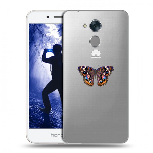 Полупрозрачный дизайнерский пластиковый чехол для Huawei Honor 6A прозрачные Бабочки 