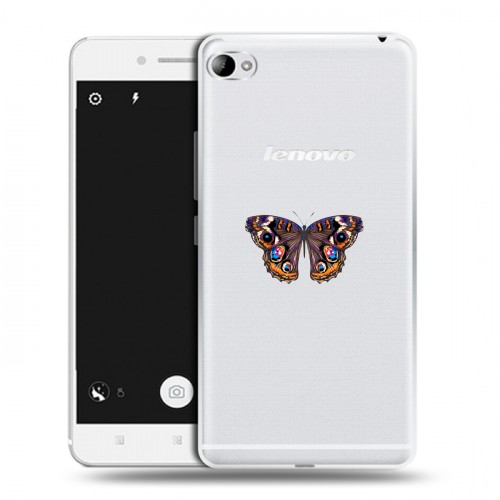 Полупрозрачный дизайнерский пластиковый чехол для Lenovo S90 прозрачные Бабочки 