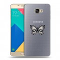 Полупрозрачный дизайнерский пластиковый чехол для Samsung Galaxy A9 прозрачные Бабочки 