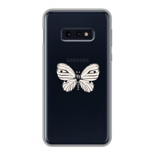 Полупрозрачный дизайнерский силиконовый чехол для Samsung Galaxy S10e прозрачные Бабочки 