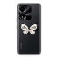 Полупрозрачный дизайнерский силиконовый чехол для Huawei Honor X5 Plus прозрачные Бабочки 