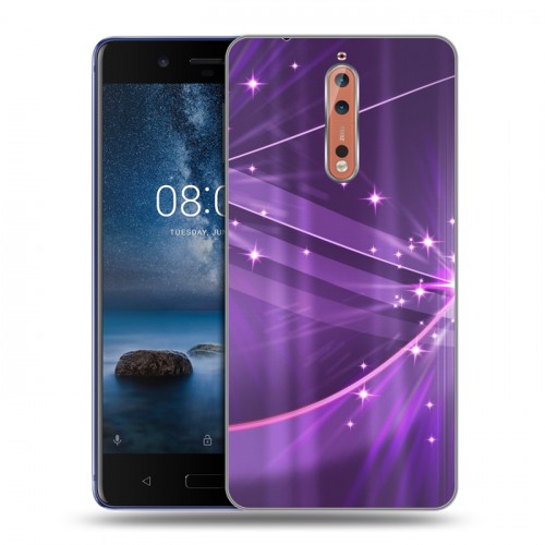 Дизайнерский пластиковый чехол для Nokia 8 Абстракции Сияние