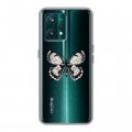 Полупрозрачный дизайнерский пластиковый чехол для Realme 9 Pro Plus прозрачные Бабочки 