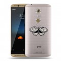 Полупрозрачный дизайнерский пластиковый чехол для ZTE Axon 7 прозрачные Бабочки 