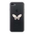 Полупрозрачный дизайнерский силиконовый с усиленными углами чехол для Iphone 7 прозрачные Бабочки 