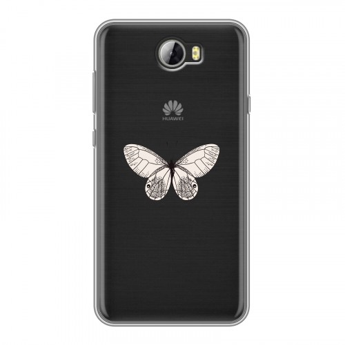 Полупрозрачный дизайнерский силиконовый чехол для Huawei Y5 II прозрачные Бабочки 