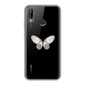 Полупрозрачный дизайнерский пластиковый чехол для Huawei P20 Lite прозрачные Бабочки 