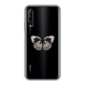 Полупрозрачный дизайнерский пластиковый чехол для Huawei Y9s прозрачные Бабочки 