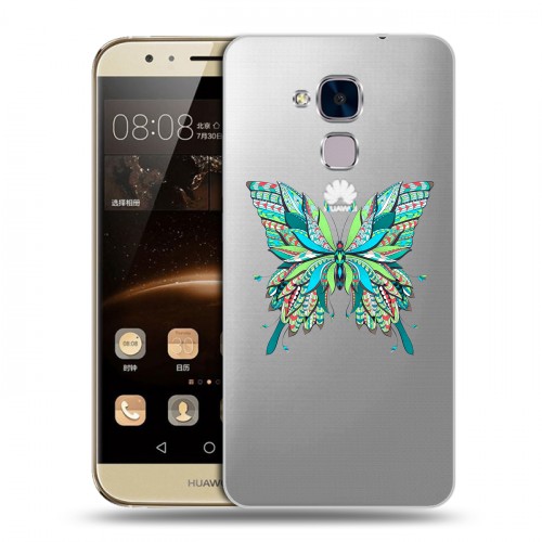 Полупрозрачный дизайнерский пластиковый чехол для Huawei Honor 5C прозрачные Бабочки 