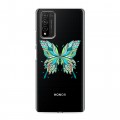 Полупрозрачный дизайнерский пластиковый чехол для Huawei Honor 10X Lite прозрачные Бабочки 