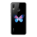 Полупрозрачный дизайнерский пластиковый чехол для Huawei P20 Lite прозрачные Бабочки 