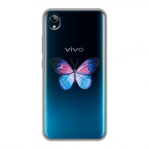 Полупрозрачный дизайнерский силиконовый чехол для Vivo Y91C прозрачные Бабочки 