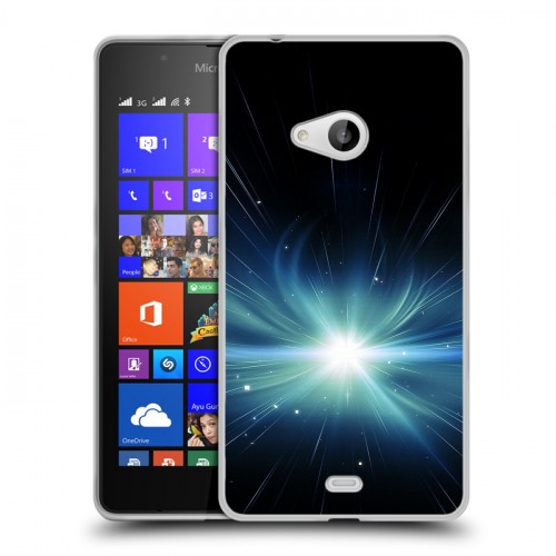 Дизайнерский пластиковый чехол для Microsoft Lumia 540 Абстракции Сияние