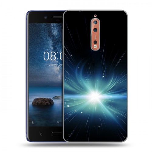 Дизайнерский пластиковый чехол для Nokia 8 Абстракции Сияние