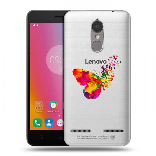 Полупрозрачный дизайнерский силиконовый чехол для Lenovo K6 прозрачные Бабочки 