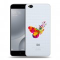 Полупрозрачный дизайнерский пластиковый чехол для Xiaomi Mi5C прозрачные Бабочки 