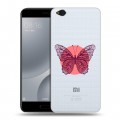 Полупрозрачный дизайнерский пластиковый чехол для Xiaomi Mi5C прозрачные Бабочки 