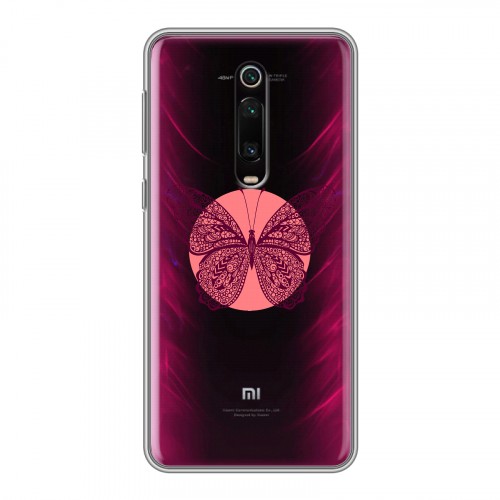 Полупрозрачный дизайнерский силиконовый чехол для Xiaomi RedMi K20 прозрачные Бабочки 