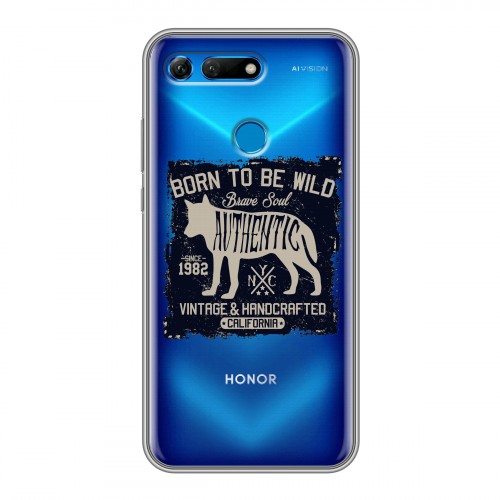 Полупрозрачный дизайнерский пластиковый чехол для Huawei Honor View 20 Волки