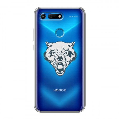 Полупрозрачный дизайнерский пластиковый чехол для Huawei Honor View 20 Волки