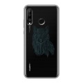 Полупрозрачный дизайнерский силиконовый чехол для Huawei P30 Lite Волки