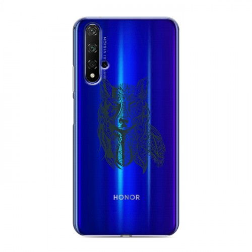 Полупрозрачный дизайнерский пластиковый чехол для Huawei Honor 20 Волки