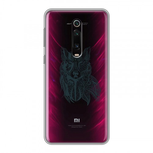 Полупрозрачный дизайнерский силиконовый чехол для Xiaomi RedMi K20 Волки