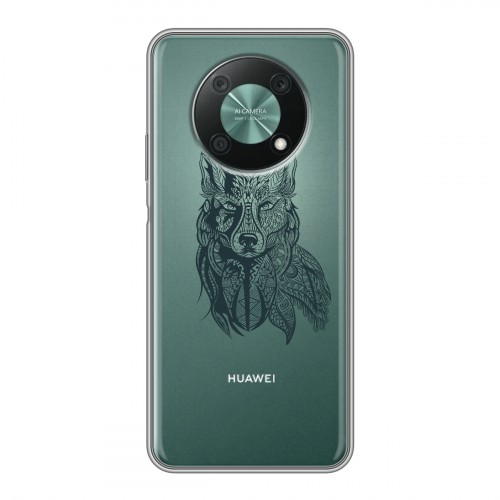 Полупрозрачный дизайнерский пластиковый чехол для Huawei Nova Y90 Волки