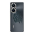 Полупрозрачный дизайнерский силиконовый чехол для Huawei Nova 11i Волки