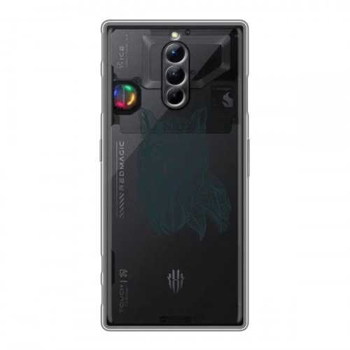 Полупрозрачный дизайнерский пластиковый чехол для ZTE Nubia Red Magic 8S Pro Волки