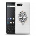 Полупрозрачный дизайнерский пластиковый чехол для BlackBerry KEY2 Волки