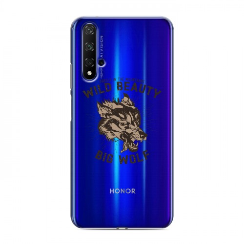 Полупрозрачный дизайнерский пластиковый чехол для Huawei Honor 20 Волки