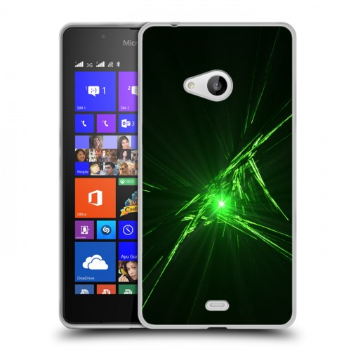 Дизайнерский пластиковый чехол для Microsoft Lumia 540 Абстракции Сияние