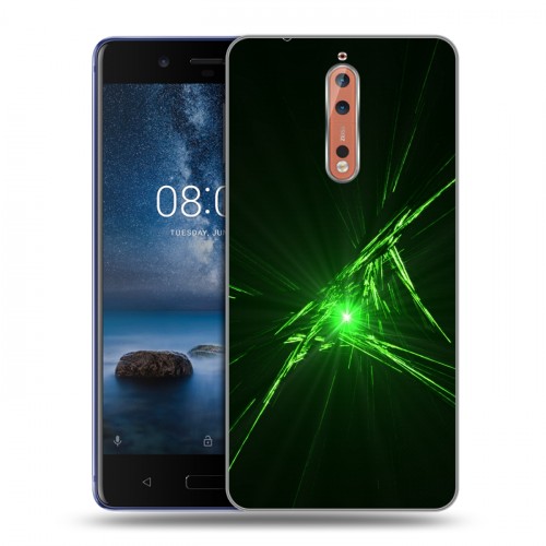 Дизайнерский пластиковый чехол для Nokia 8 Абстракции Сияние